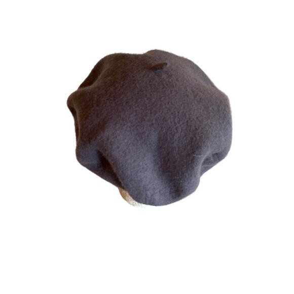 Wool French Beret In Classic Gray For Adults - Picture 2 of 4